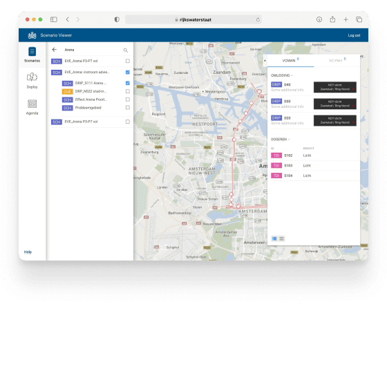 Solution for optimization and digitalization of traffic scenarios and response plans